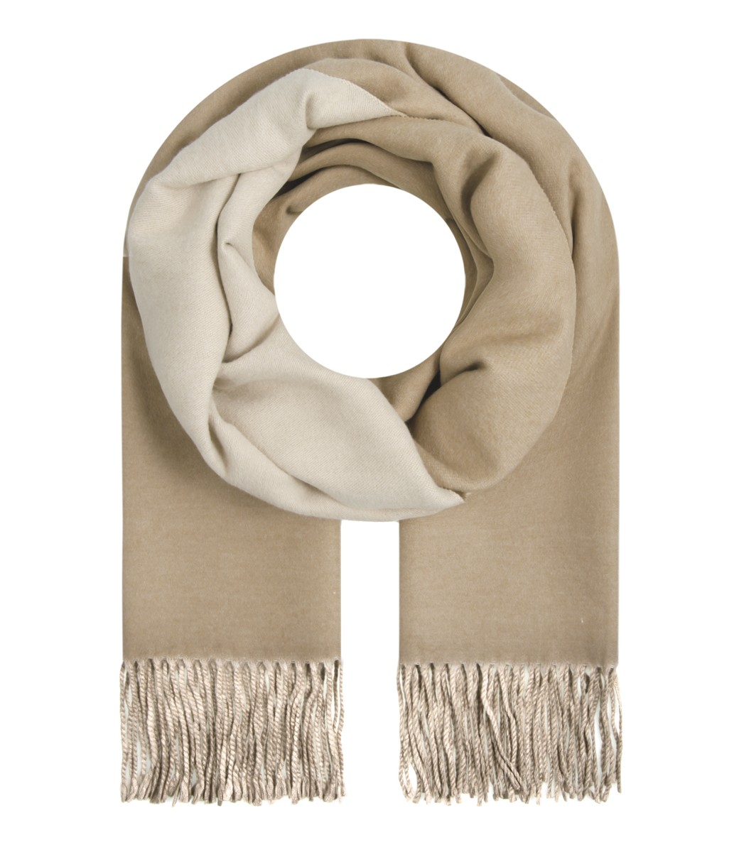 Damen Schal - Zweifarbig, Fransen, beige FASHIONHALL24.DE | Dein Tücher,  Schal & Accessoires Online Shop im Internet